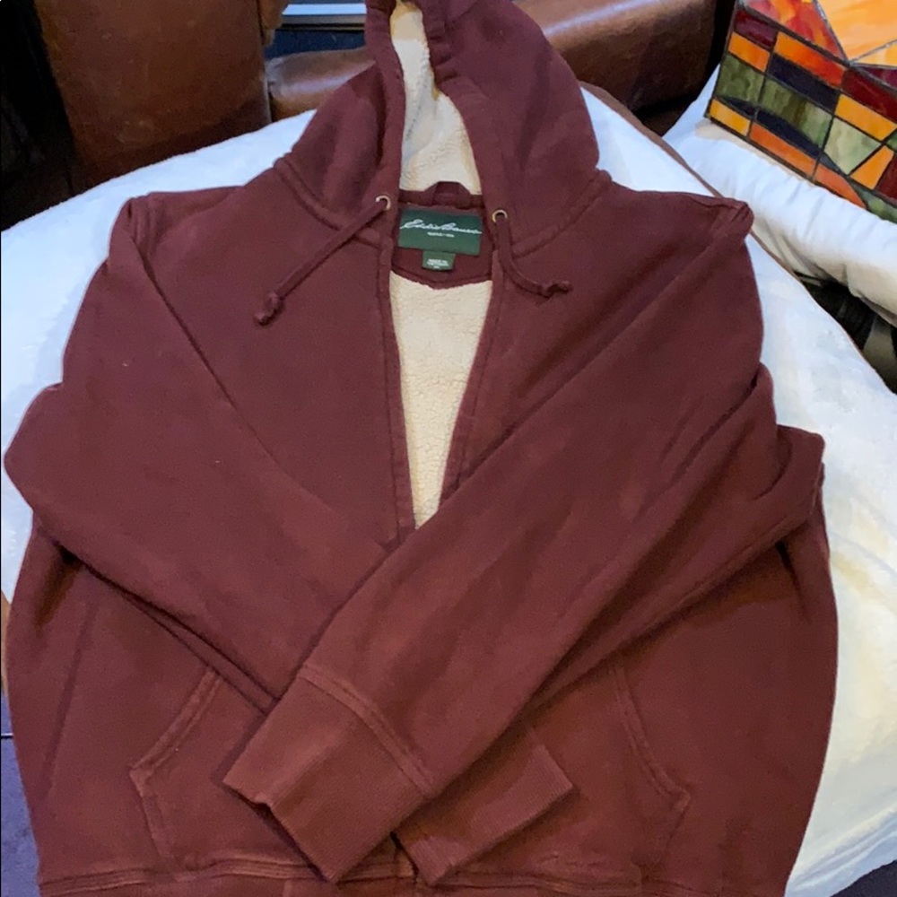 EDDIE BAUER SHERPA FLEECE LINED HOODIE